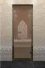 Дверь DoorWood бронза для хамама, 700 х 1900 мм, бронзовый профиль, с коробкой