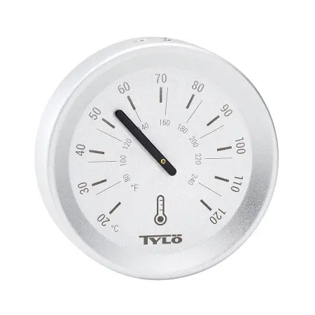 Подарочный набор аксессуаров Tylo Brilliant Silver: бадья, ковш, песочные часы, термометр, гигрометр