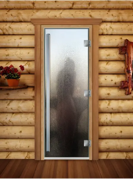Дверь для сауны DoorWood Престиж с фотопечатью А012, 700мм х 1900мм, с порогом, коробка ольха