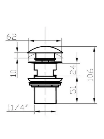 Слив латунный "Дракон", цвет бронза, 45мм, 21984/1