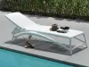 Пластиковый пляжный шезлонг Nardi Atlantico, bianco/bianco белый 204 x 70 x 35 см