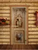 Дверь для сауны DoorWood с фотопечатью Русская баня 02, 700мм х 1900мм, без порога, коробка хвоя