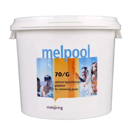 Дезинфектант для бассейна на основе гипохлорита кальция Melpool 70/G, 5 кг.