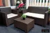 Комплект пластиковой мебели под ротанг B:Rattan Nebrаska 2 Set, коричневый - диван, 2 кресла и квадратный столик