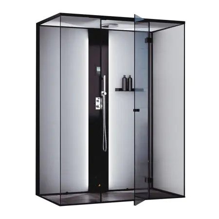 Пародушевая кабина Tylo Steam Vista Double Corner Black 900 x 1300 мм., (табурет и полка), 96076521