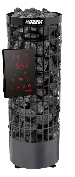 Электрическая печь Harvia Cilindro PC90XE Black Steel, с выносным пультом в комплекте в интернет-магазине WellMart24.com
