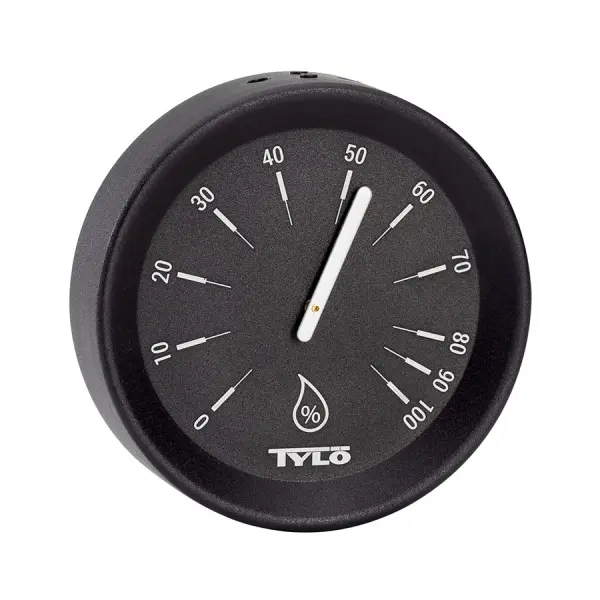 Подарочный набор аксессуаров Tylo Brilliant Black: бадья, ковш, песочные часы, термометр, гигрометр