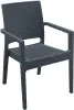 Кресло пластиковое Siesta Ibiza, dark grey