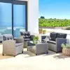 Комплект садовой мебели из искусственного ротанга AFM-805B Beige/Dark grey