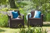 Кресла пластиковые Keter Corfu Duo, 2 шт, brown