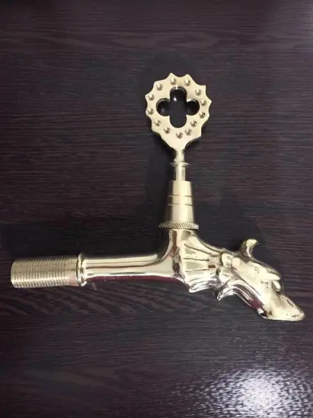 Кран латунный для хамама, цвет латунь, 12