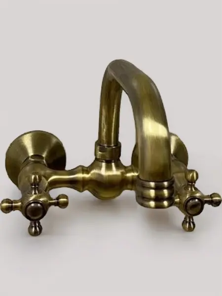 Смеситель латунный для хамама Прованс, цвет бронза, 050