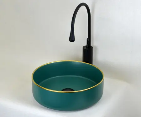 Смеситель для раковины из латуни Scandi, цвет черный матовый, 9015B