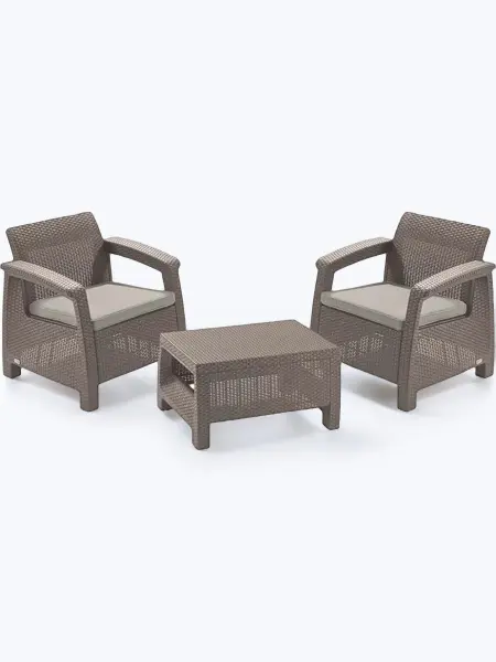 Комплект садовой мебели Keter Corfu Weekend, cappuccino