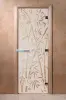 Дверь для сауны DoorWood Бамбук, 700мм х 1900мм, без порога, сатин, коробка ольха