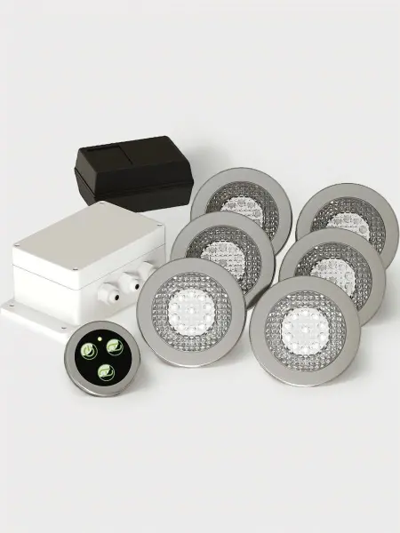 Комплект для хромотерапии Tolo Chrome LED Lights Kit-3, пульт управления, 6 ламп, IP67