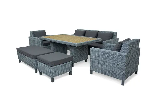 Стол садовый из искусственного ротанга Mokka Bella, grey