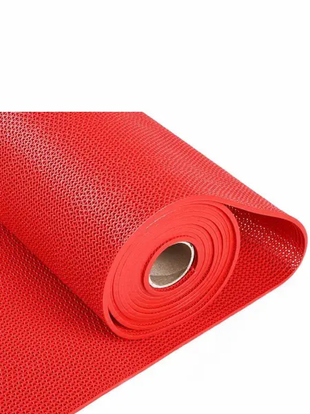 Противоскользящий ПВХ настил AquaViva красный, толщиной 5 мм (2,6 кг\м2, 0,9х15 м)