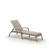 Плетеный шезлонг из искусственного ротанга A30B2-W56 Light Brown, коричневый, 200 х 91 x 70 см, с матрасом