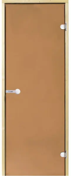 Дверь для сауны Harvia D82101M, 790мм х 2090мм, без порога, бронза, коробка сосна
