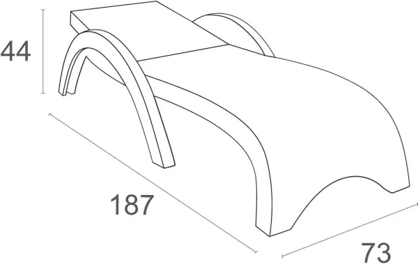 Пластиковое кресло шезлонг Siesta GS 1009, white белое 187 x 73 x 44 см
