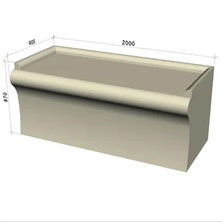 Стол массажный для хамама МС-4 870х900x2000мм