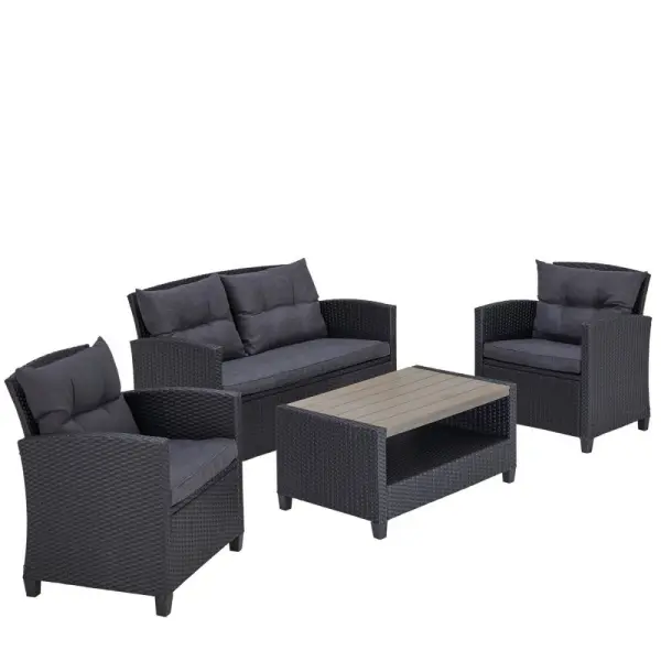 Комплект садовой мебели из искусственного ротанга AFM-804G Dark Grey-Grey