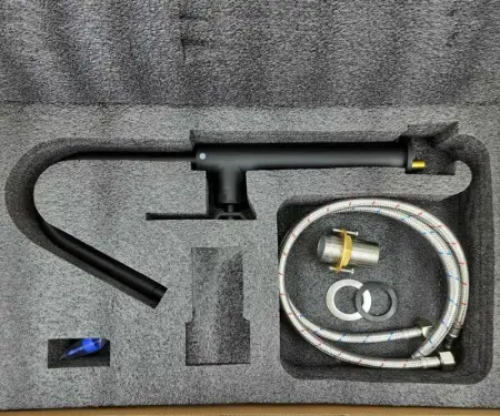 Смеситель для раковины 1760'S, цвет черный матовый, 3352SB