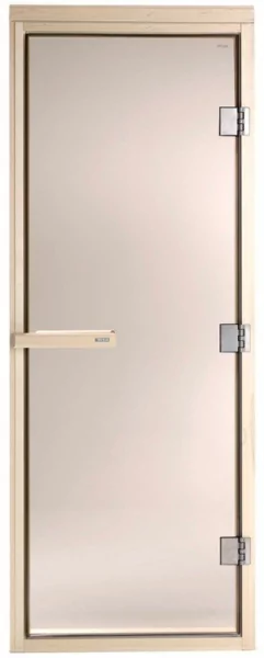 Дверь для сауны Tylo DGL, 700мм х 1900мм, без порога, бронза, коробка осина, 91031700