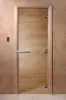 Дверь для сауны DoorWood, 700мм х 2000мм, без порога, прозрачная, коробка ольха