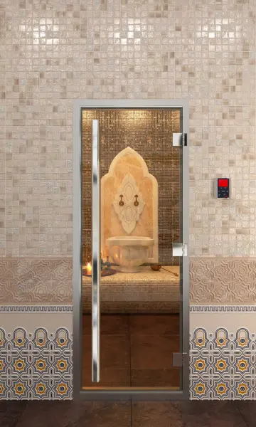 Дверь для турецкой парной DoorWood Prestige 800мм х 2000мм, стекло бронза