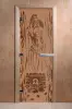 Дверь для сауны DoorWood Горячий пар, 600мм х 1900мм, без порога, бронза матовая, коробка ольха