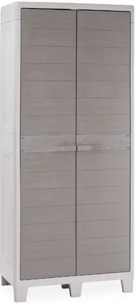 Пластиковый шкаф Toomax Woody's XL (3 полки), светло-серый, 076R0