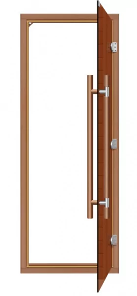 Дверь для сауны Sawo 741-4SGD-1, 690мм х 1890мм, с порогом, стекло бронза, коробка кедр
