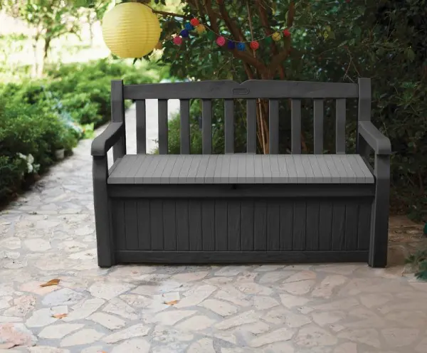 Скамья-сундук Keter Eden garden bench, graphite 265L