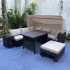 Комплект садовой мебели из искусственного ротанга AFM-320B-T320 Brown