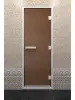 Дверь для турецкой парной DoorWood 900мм х 2000мм, стекло бронза матовая