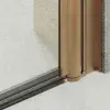 Душевая дверь на монопетле MaybahGlass, бронзовый профиль, стекло прозрачное