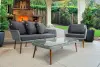 Комплект садовой мебели из искусственного ротанга Mokka Rimini S3, grey