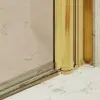 Душевая дверь на монопетле MaybahGlass, золотой профиль, стекло бронза