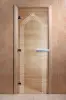 Дверь для сауны DoorWood Арка, 700мм х 1800мм, без порога, прозрачная, коробка ольха