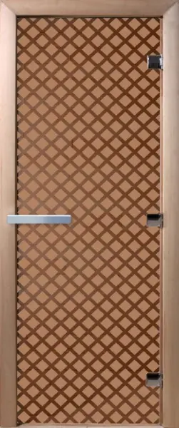 Дверь для сауны DoorWood Мираж, 700мм х 1900мм, без порога, бронза матовая, коробка ольха