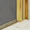 Душевая дверь на монопетле MaybahGlass, золотой профиль, стекло серое