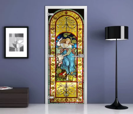 Дверь стеклянная межкомнатная MaybahGlass Premium Stained Glass 19, 800х2000