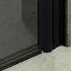 Душевая дверь на монопетле MaybahGlass, черный профиль, стекло серое