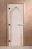 Дверь для сауны DoorWood Арка, 600мм х 1900мм, без порога, сатин, коробка ольха