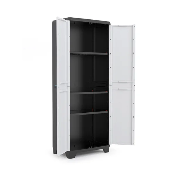 Пластиковый шкаф Keter Linear Tall Cabinet, black-grey, 9724000-0616-15