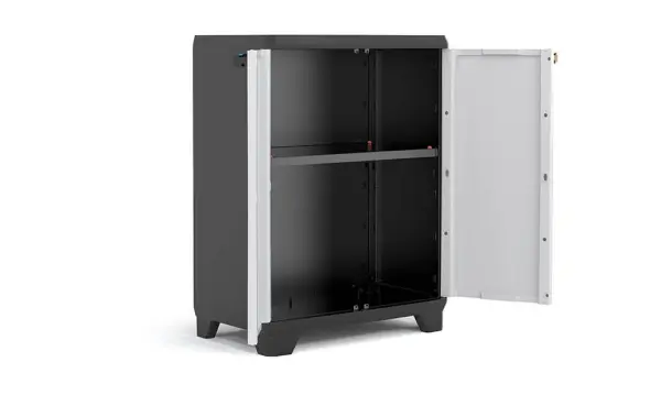 Пластиковый шкаф Keter Linear Base Cabinet, black-grey, 9725000-0616-13