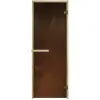 Дверь для сауны DoorWood, 700мм х 1900мм, без порога, бронза, коробка хвоя